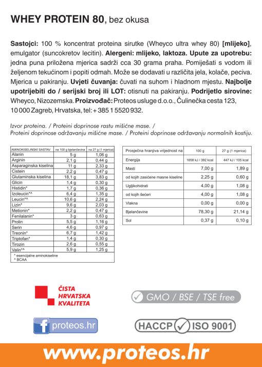wpc_bezokusa_deklaracija_straznja Whey protein 80 koncentrat