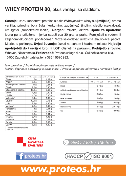wpc_vanilija_deklaracija_straznja Whey protein 80 koncentrat