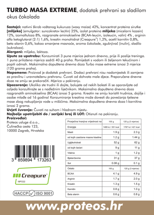 turbo_masa_extreme_straznja Potpuni gainer "Turbo masa extreme"