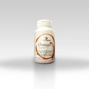 omega_boca Bijela bočica Proteos Omega-3 DHA dodatak prehrani, visoka koncentracija masnih kiselina za zdravlje srca i mozga.
