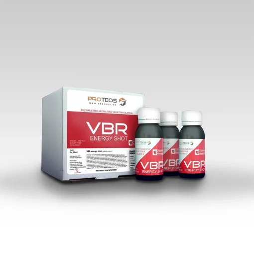 vbr_kutija VBR Energy Shot u bočici od 60 ml, osvježavajući energetski napitak s kofeinom i taurinom za fokus i podizanje energije.